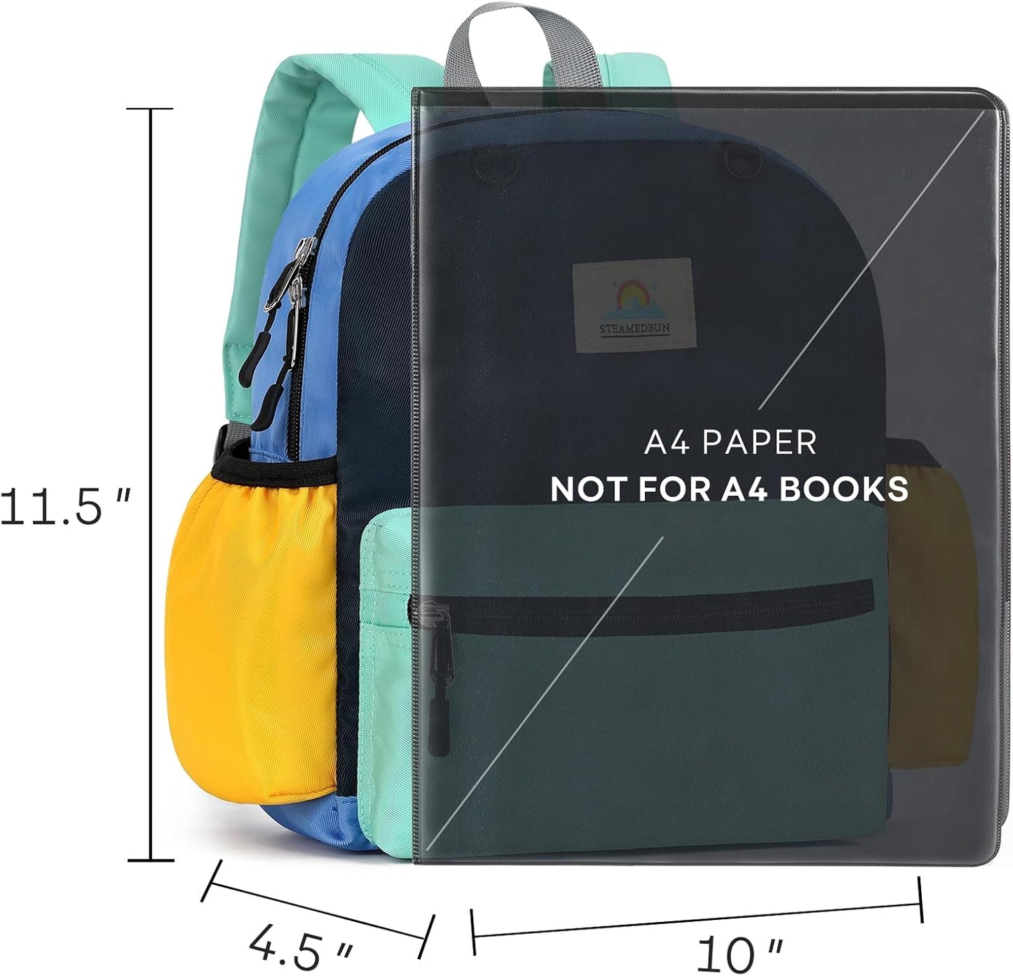 STEAMEDBUN Toddler Backpack for Boys 2-4: Preschool Kindergarten Backpack - 12 inch Daycare Backpack