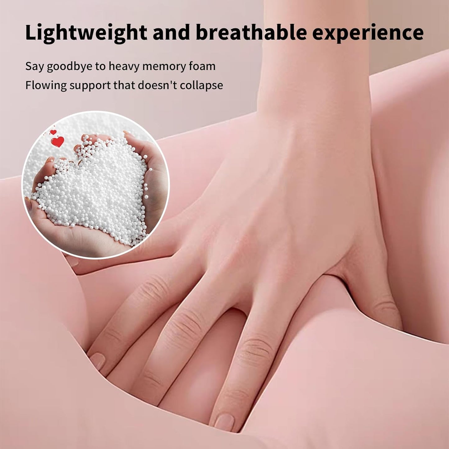 The Adjustable Pregnancy Pillows for Sleeping，Pregnancy Pillow Uses a Unique 5-Point Support，Turn Into Every Shaped Pregnant Pillow，Removable Maternity Pillows (Pink, 55IN)
