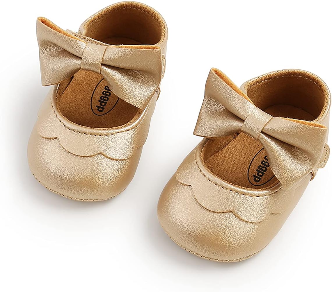 Baby Shoes Mary Jane Flats Non Slip Soft Sole Infant Toddler Sneakers First Walkers Party Christmas Dress Shoes
