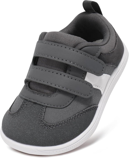 Toddler Wide Toe Box Barefoot Shoes Boys Girls Sneakers Zero Drop Kid Tennis Running Shoes Lightweight Non-Slip Comfortable Infant First Walking Shoe Outdoor Activities School