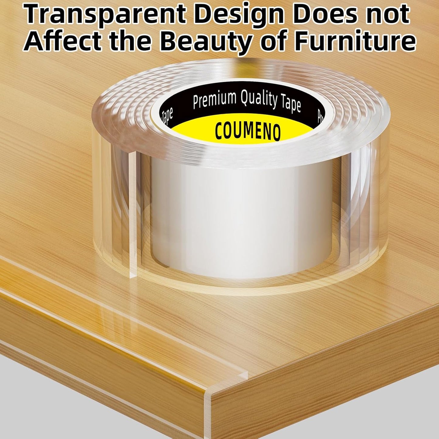 2Pack Baby Clear Edge Protector, 1.18in X 9.84FT, Child Protection Desk Corner Anti-Bump Home Wrap Invisible, Anti-Sharp Edge Protect