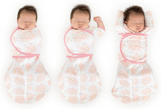 SwaddleDesigns 6-Way Omni Swaddle Sack Arms Up Swaddle for Newborn, More Options to Calm Startle Reflex, Improves Sleep