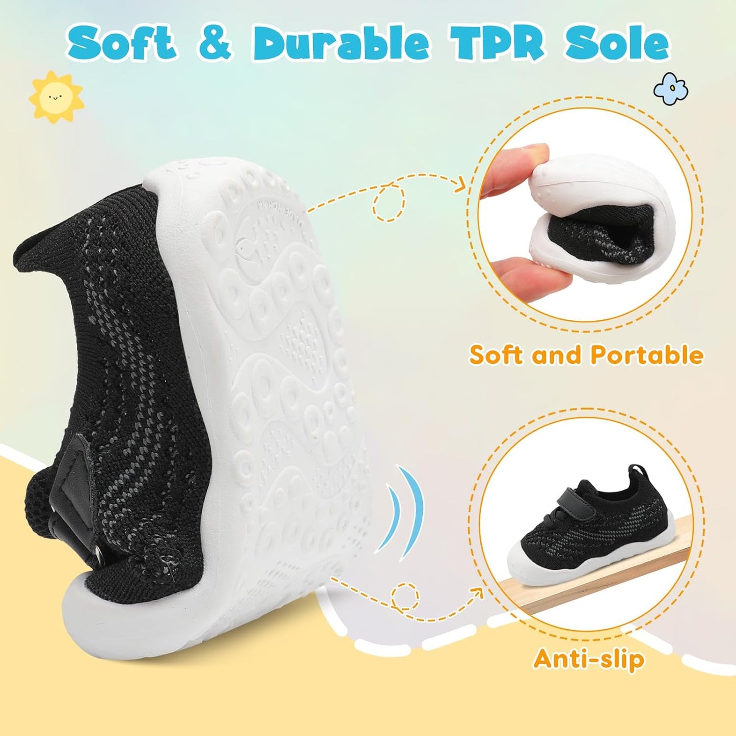 LeIsfIt Baby Shoes Girls Boys First Walking Shoes Infant Sneakers Crib Shoes Lightweight Non-Slip Shoes