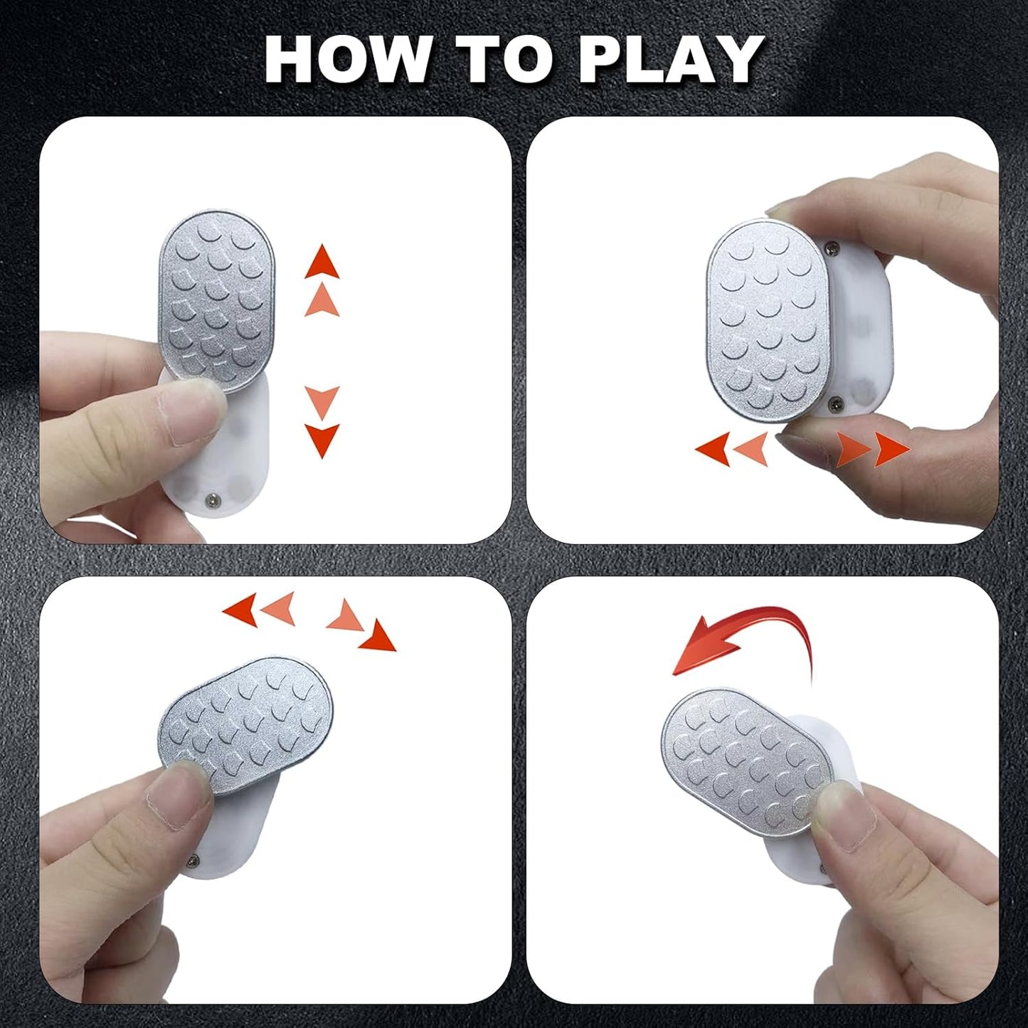 Scales Fidget Slider, Magnetic Metal Trackless Fidget Slider EDC Fidget Toys for Adults, Home/Office Executive Desk Toys for ADHD/ADD/Autism, Ideal Gifts for Him (Silver)