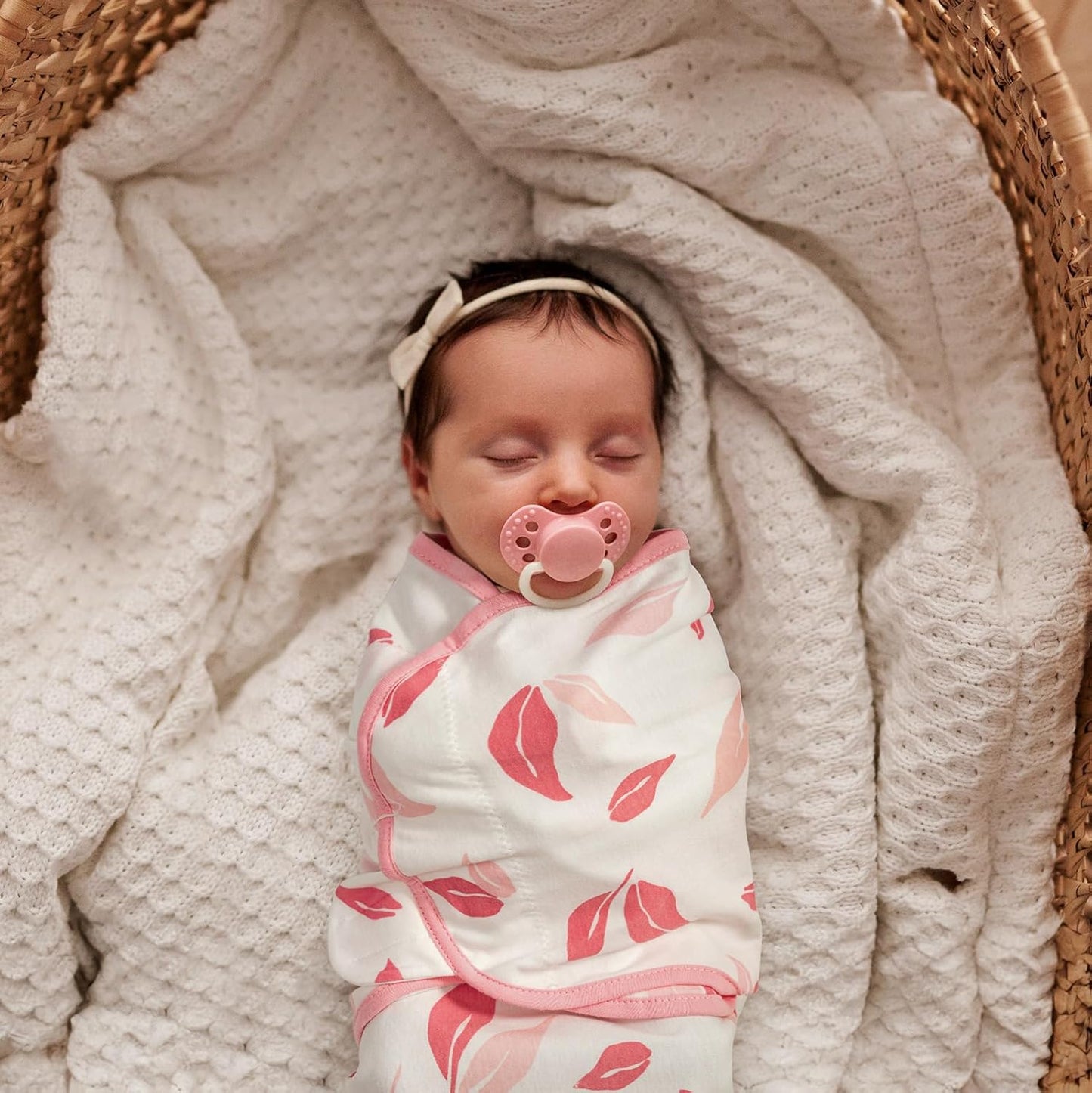 GLLQUEN BABY Baby Swaddle Sleep Sacks with Zipper - 3-Pack Newborn Swaddling Sack, Baby Swaddles Sleep Sack 0-3 Months,Pink Floral or Leaves, Swaddling Blankets 3 Pack Wrap Set, Easy Change Swaddle