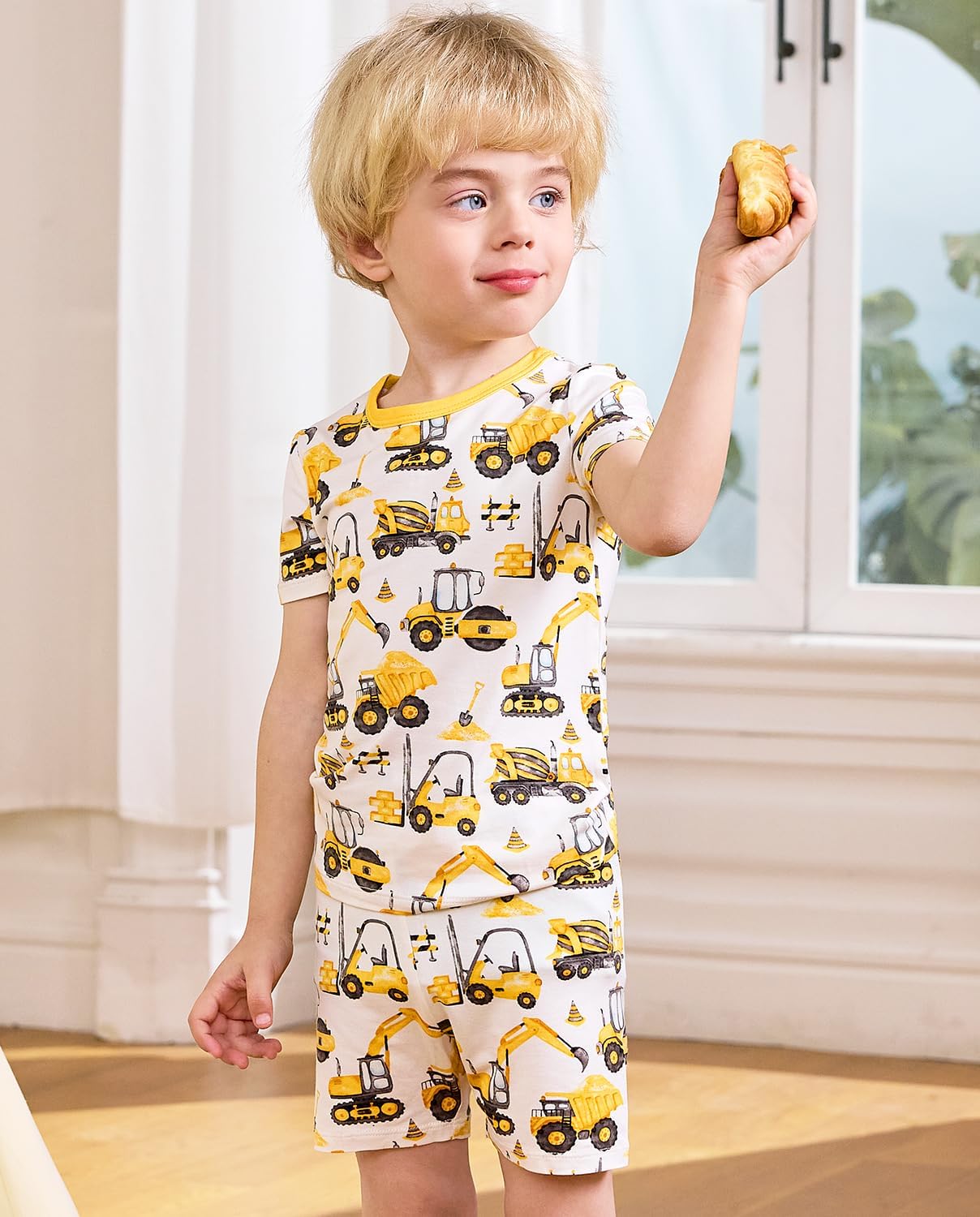 Bamboo Viscose Toddler Animal Pajamas Boys Girls Kids Cool Short Summer 12M-8Y Snug fit Pjs Set 2pcs