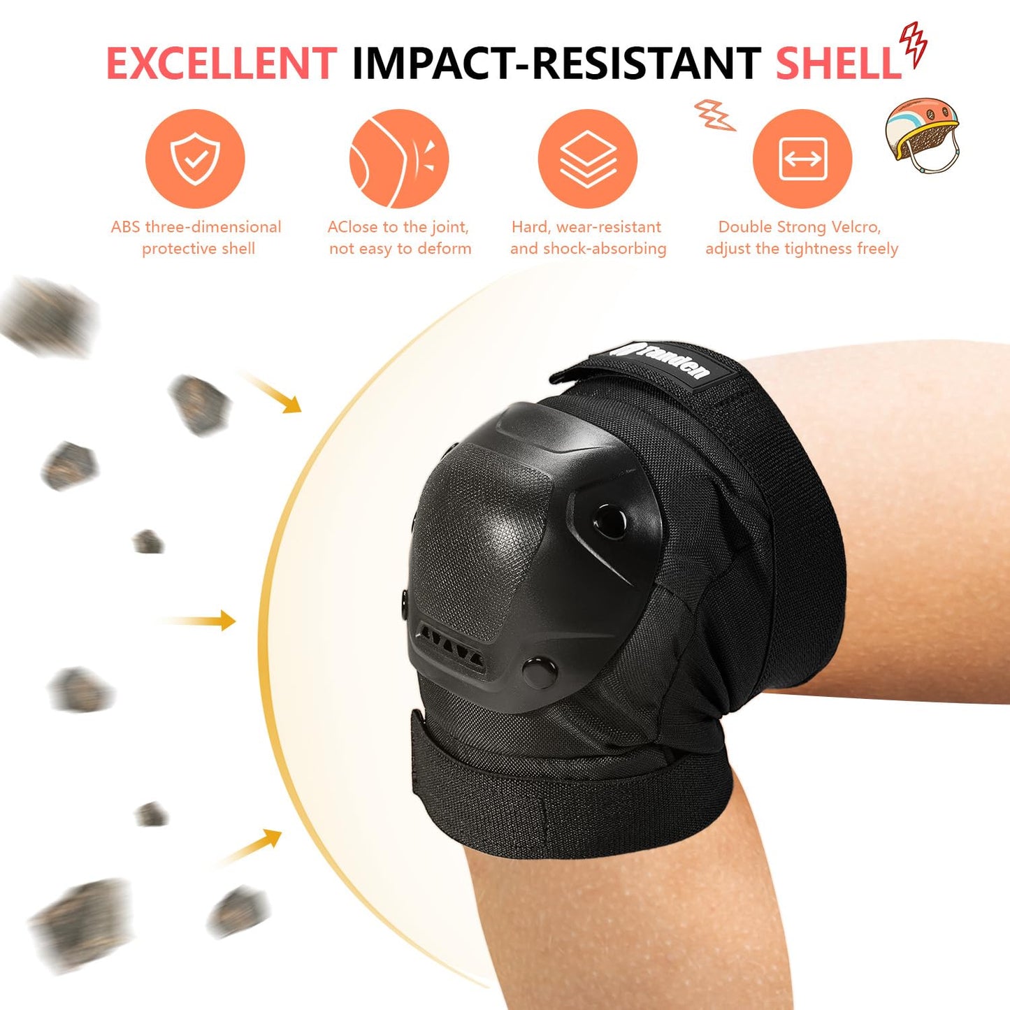 Skating Protective Gear Kids Knee Pads and Elbow Pads Set, Bike Knee Pads for Kids Wrist Guards for Roller Skating Toddler Knee and Elbow Pads