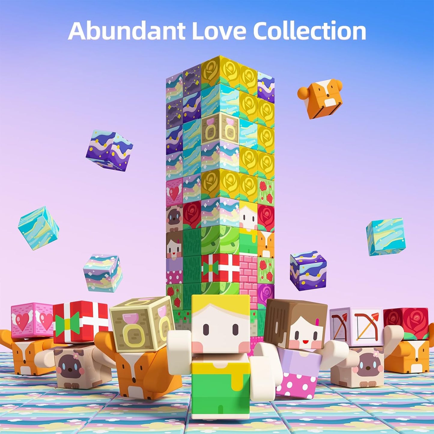 GobiDex 100PCS Magnetic Blocks Princess Building Toys for Girls Age 3+, Game-Based Build MagWonder with STEM Magnet Construction Set, Sensory Gifts for Kids Birthday (1 inch)