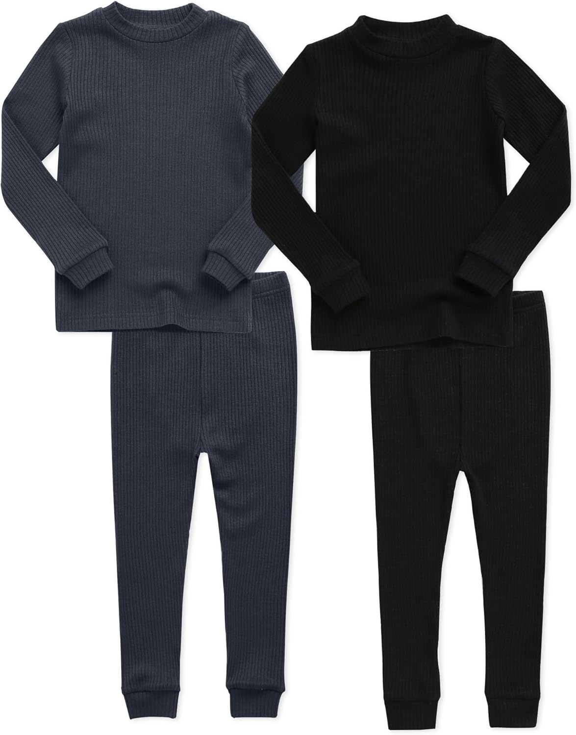 VAENAIT 6M-12Y Toddler Kids Girls Boys Soft Comfy Modal Tencel Solid Raglan Sleepwear Pajamas Pjs 2pcs/4pcs Set