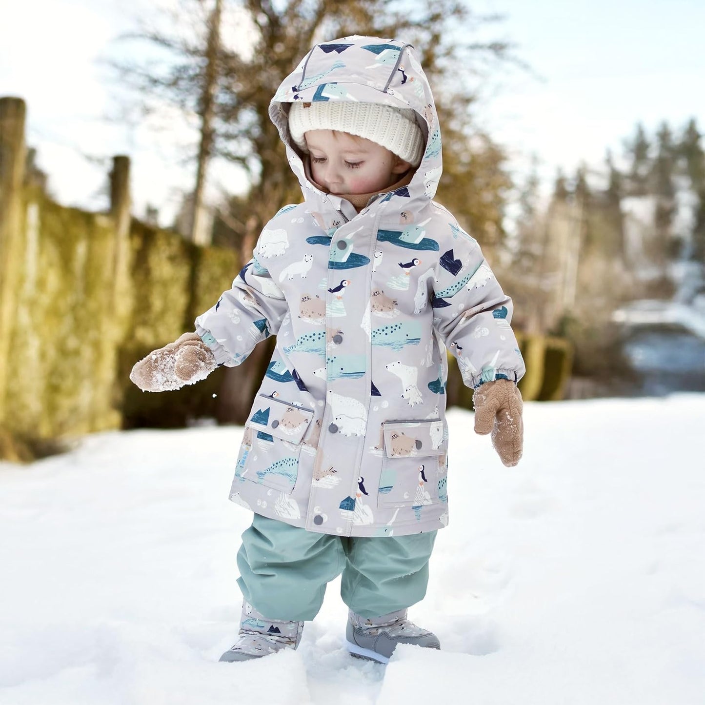 JAN & JUL Waterproof Fleece Lined Rain Jacket, Raincoat for Kids