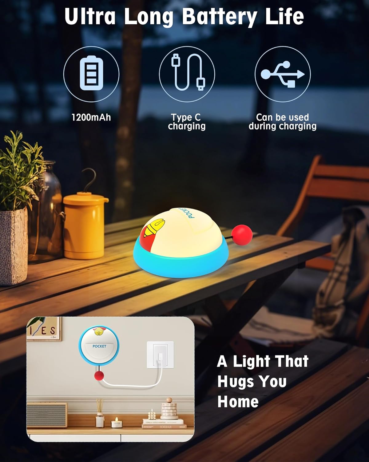 Wall Night Light for Kids, 3 Levels Dimmable Nursery Nightlight with Timer, Rechargeable LED Touch Wall Lamp for Room Decor, Silicone Squishy Light, Cute Anime Lamp Unique Gifts for Girls & Boys