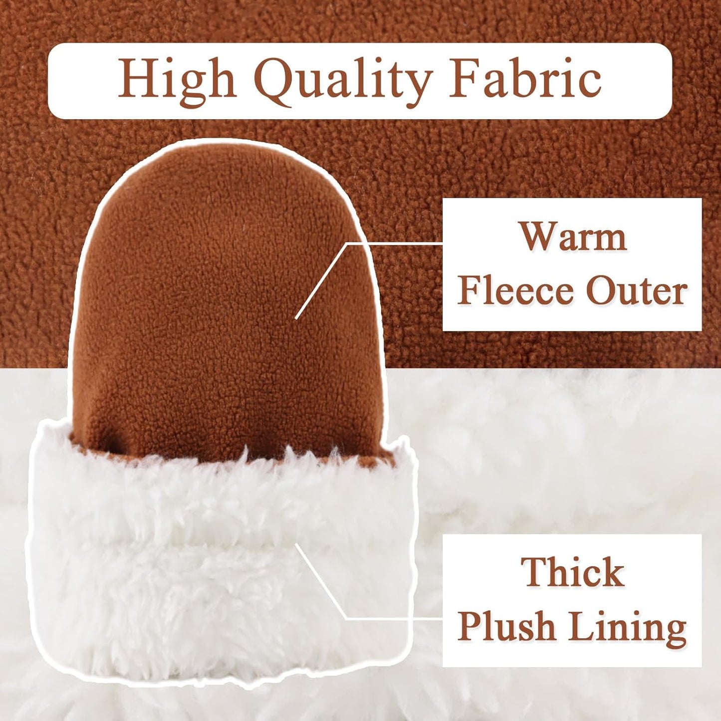 Zsedrut No Scratch Baby Mittens Toddler Infant Fleece Lined Gloves Winter Warm Mitten for Baby Boys Girls