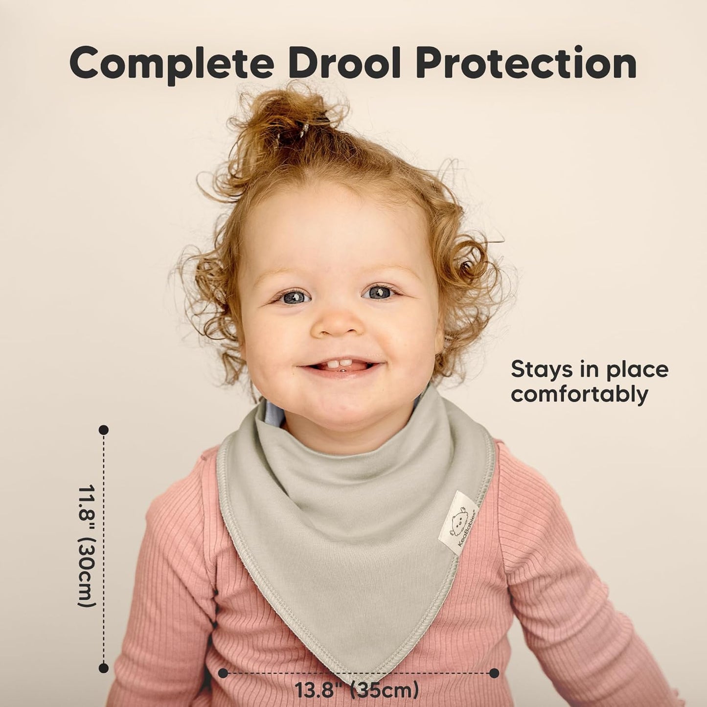 8-Pack Organic Baby Bandana Bibs for Girls - Super Absorbent Triangle Baby Bibs for Drooling and Teething Infant, 100% Cotton Extra Soft for Newborn, Infant 0-36 Months (Spring)