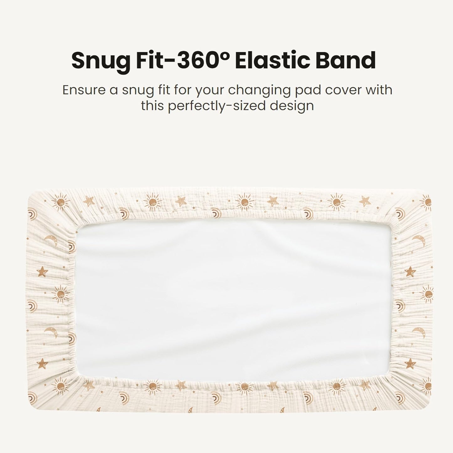 Konssy Waterproof Muslin Changing Pad Cover 2 Pack, Quilted Cotton Fitted Diaper Changing Table Cover, Soft Changing Pad Sheets for Girls Boys (Sunbeam Yellow,Coffice)