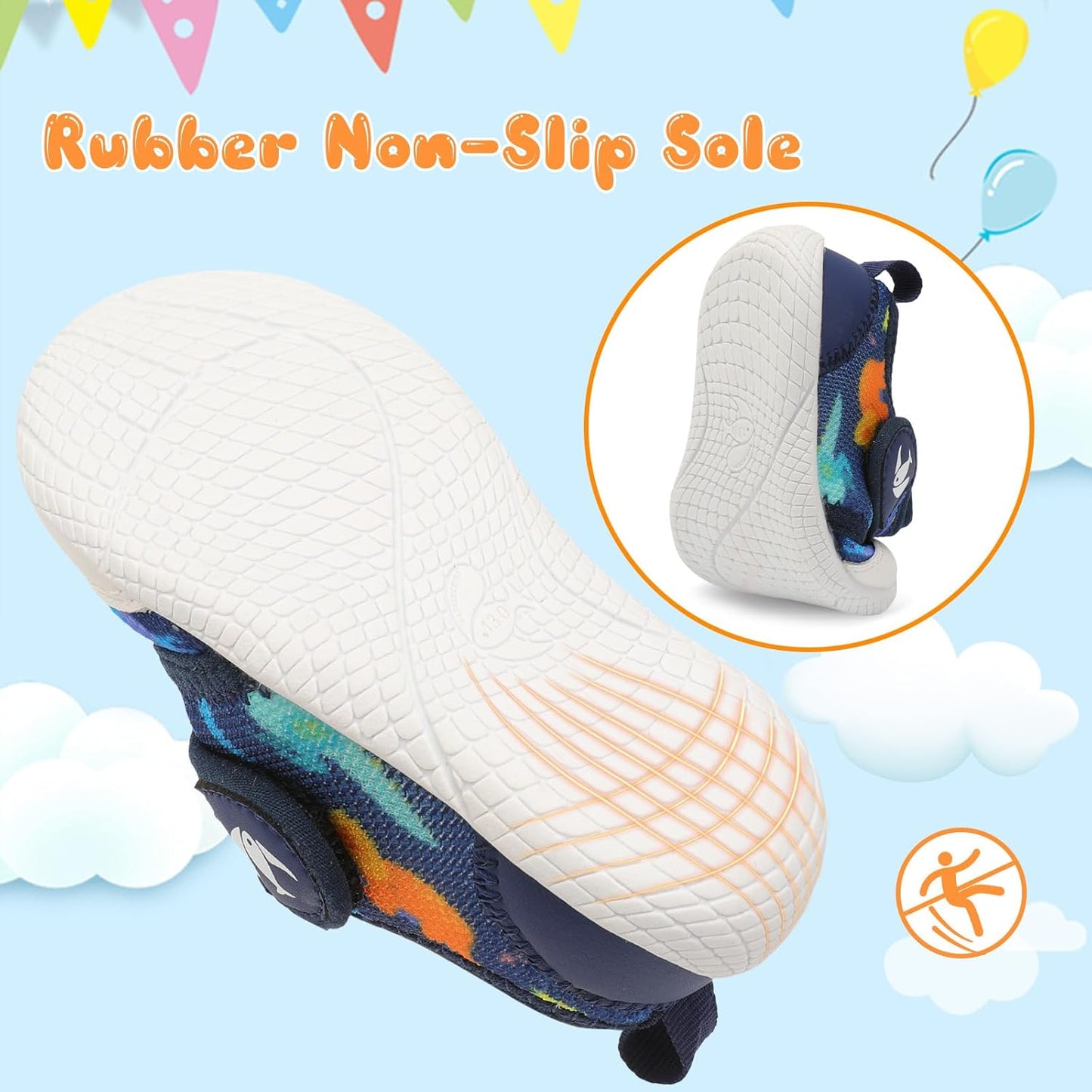 FEETCITY Baby First Walking Shoes Boys Girls Infant Sneakers Crib Shoes Breathable Lightweight Slip On Shoes