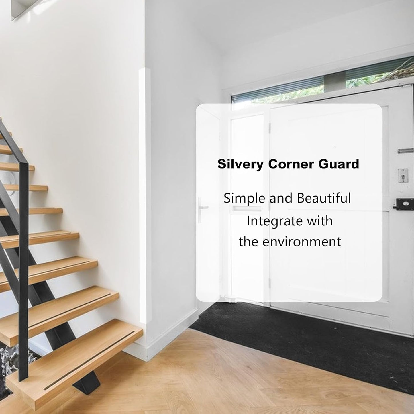 Aluminium Alloy Metal Corner Guards 10 Pcs Wall Corner Protector 1.6" x 1.6" x 48" Wall Corner Protection Decoration White Pack of 10 Corner Guards 20 Ga/1 mm Thickness