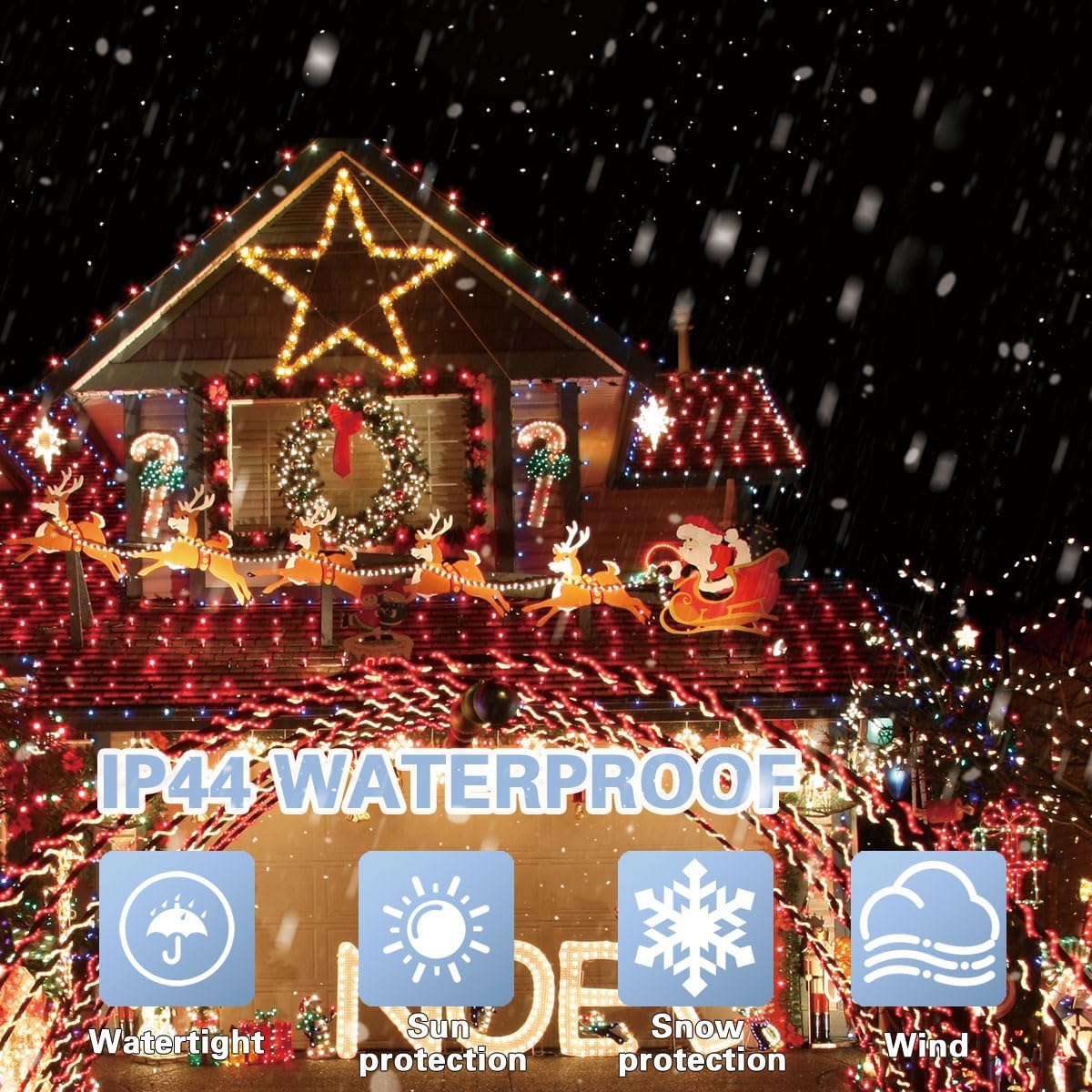 33ft Christmas Decorative Mini Lights, 100 LED Transparent Wire Fairy Starry String Lights Plug in, 11 Lighting Modes, for Indoor Outdoor Xmas Tree Wedding Party Decoration (red)