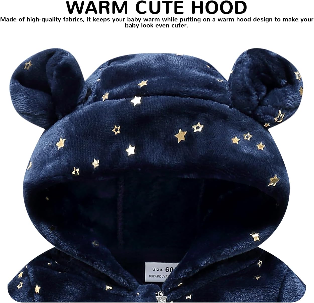 Baby Girl Winter Fleece Coat Toddler Boy Jacket Infant With Hood Warm Outerwear