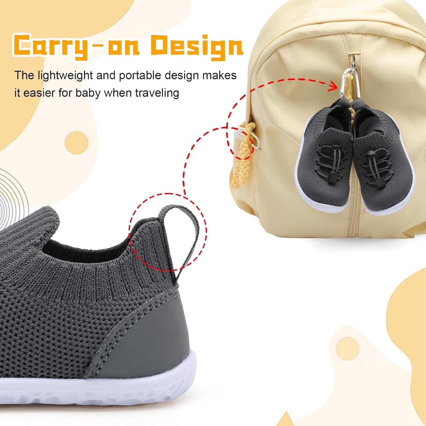 FEETCITY Baby Shoes Boys Girls First Walking Shoes Lightweight Infant Sneakers Slip On Shoe