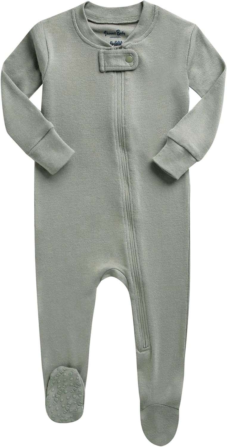 VAENAIT BABY Infant Toddler Boys Girls Footed One-Piece Sleep and Play Premium Modal Pajamas 1-2 Pieces