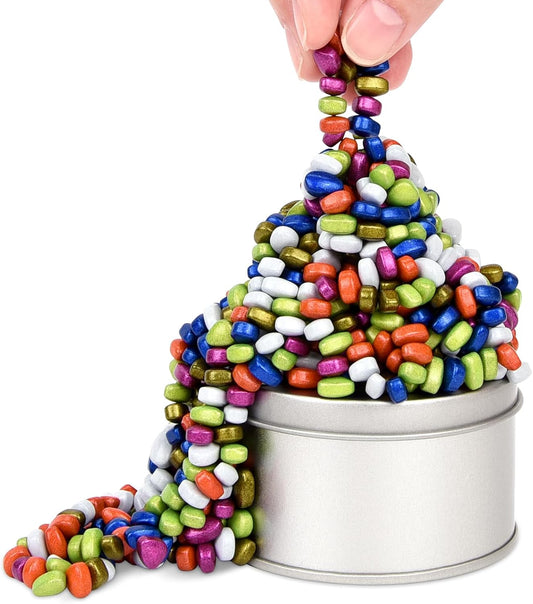 Fidget Toys Adults, Magnetic Balls, Stress Anxiety Relief Cool Gadgets, Mini Ferrite Putty Sensory Toys, Magnet Desk Toys in Office, Magnetic Beads Fidget Toys for Adults (Rainbow Color, 500 PCS)