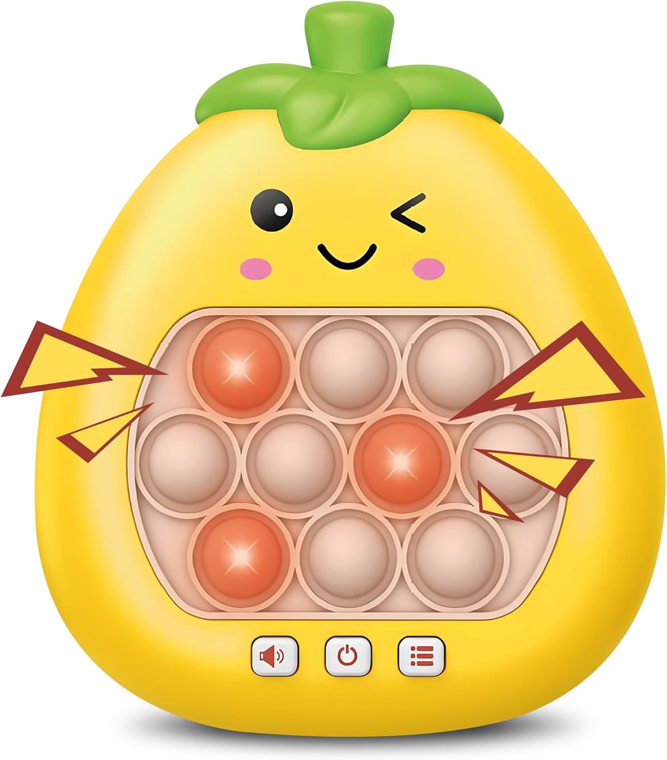 Quick Push Pop Game, Light Up Fidget Toys with 4 Modes, Fast Push Bubble Game Handheld Game for Kids 6-8 , Autism Sensory Toys Stress Relief Party Favors Birthday Gift for Kids Teens