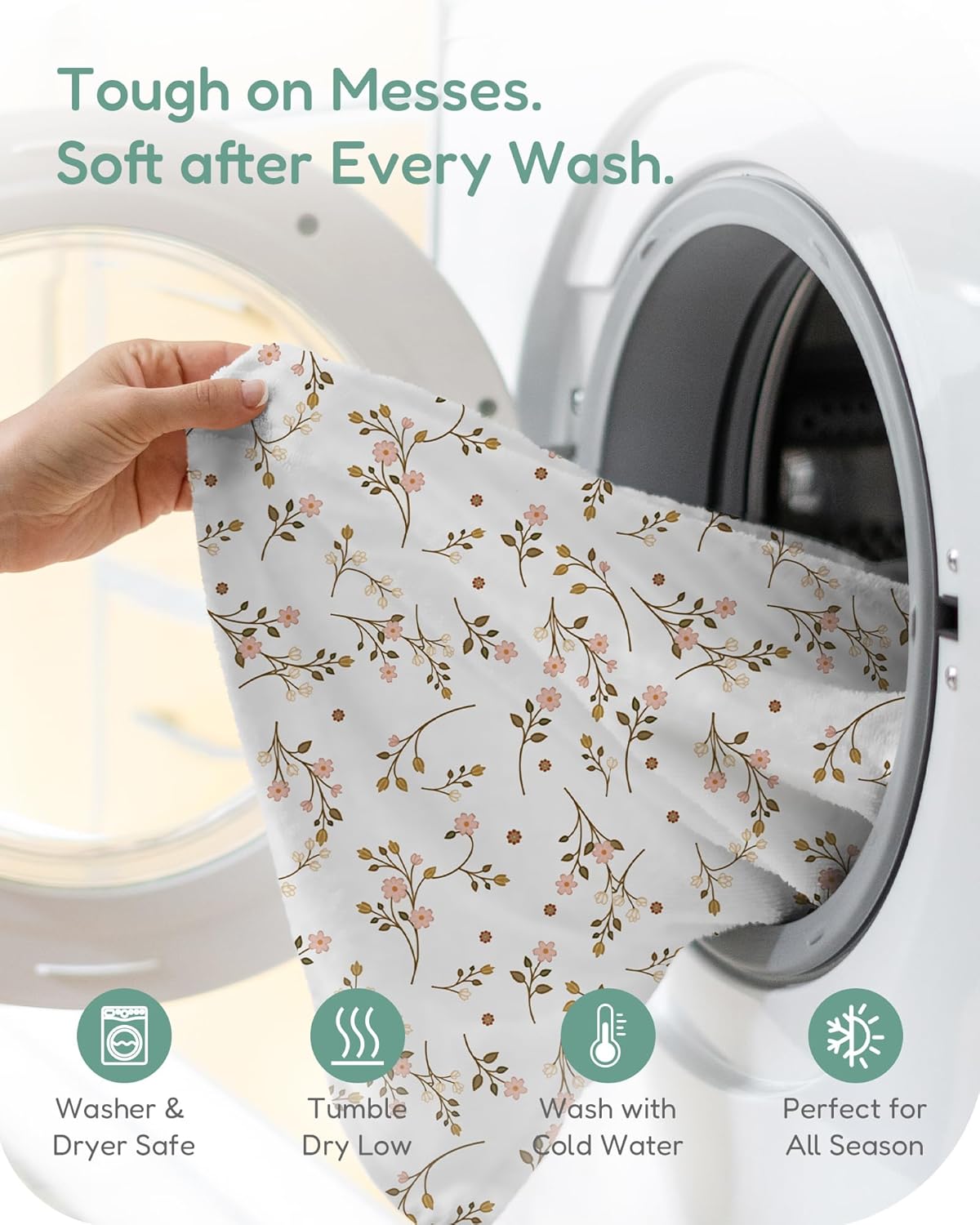 Baby Crib Sheets Boy Girl for Standard Crib Mattress - Pink Vintage Floral&Beige, Soft Jersey Knit, Breathable and Cozy, Fits 28''x52''x9'' Deep Pocket