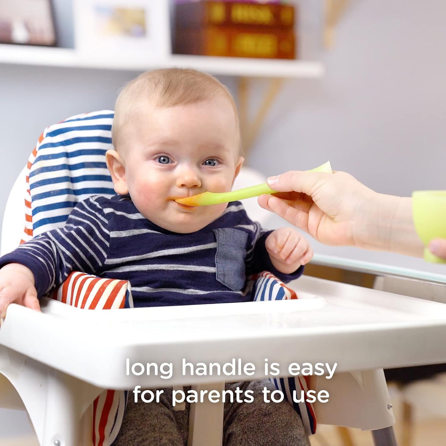 Olababy Baby and Children's Spoon (Training, Set of 2) - Flexible Learning Spoon for Complementary Foods Introduction | Soft, Flexible Silicone BPA-Free