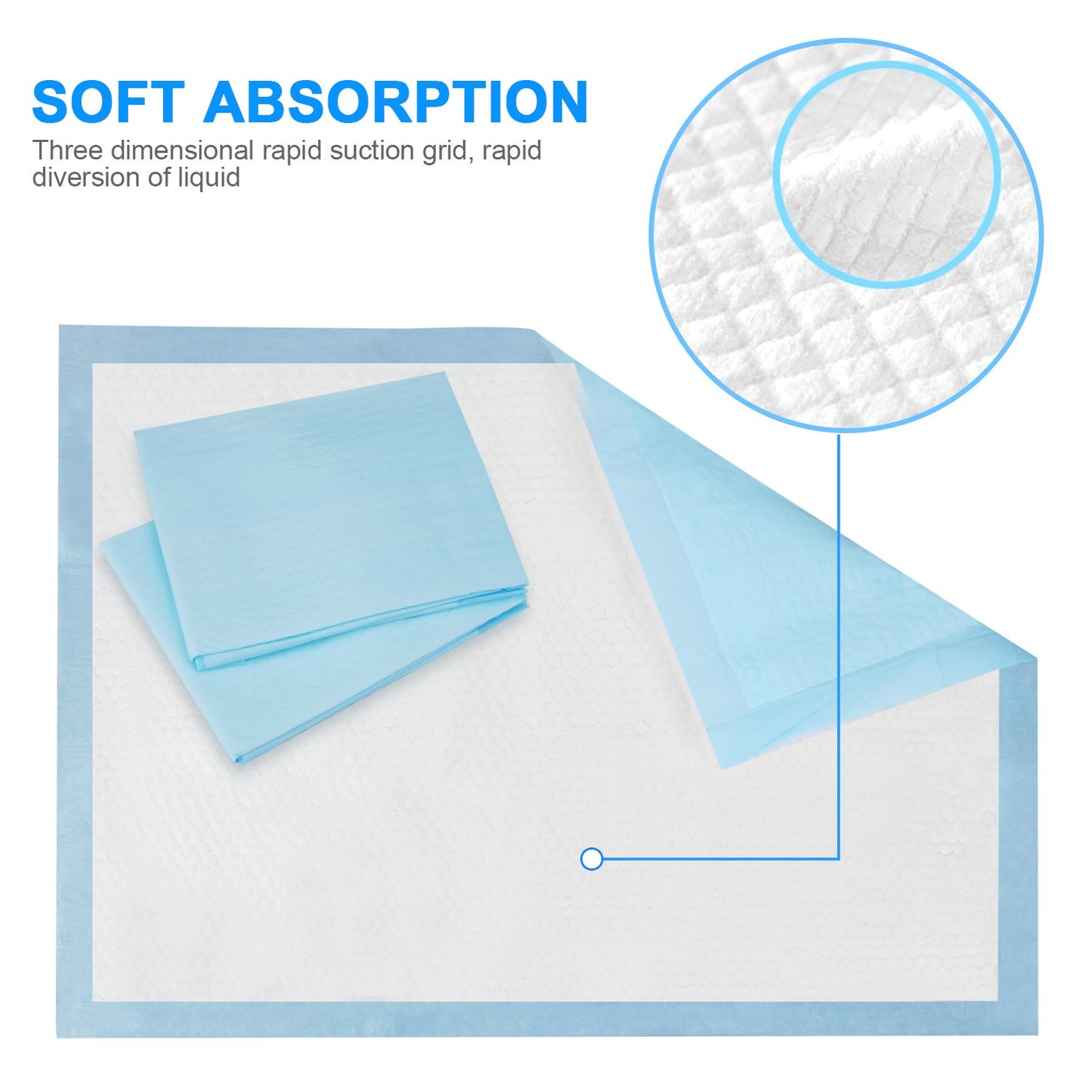 Zdolmy Baby Disposable Changing Pad, 20Pack Soft Waterproof Mat, Portable Diaper Changing Table & Mat, Leak-Proof Breathable Underpads Mattress Play Pad Sheet Protector(13'' 18'')