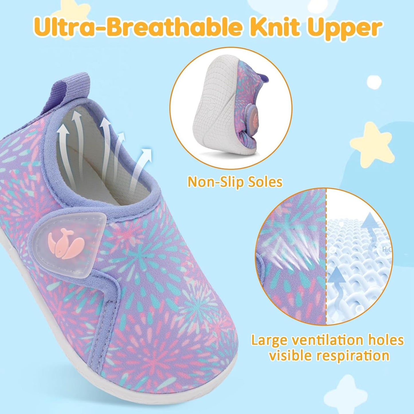 FEETCITY Toddler Walking Shoes Slip On Toddler Shoes Boys Girls Kids Sports Sneakers Casual School Shoes Barefoot Shoes