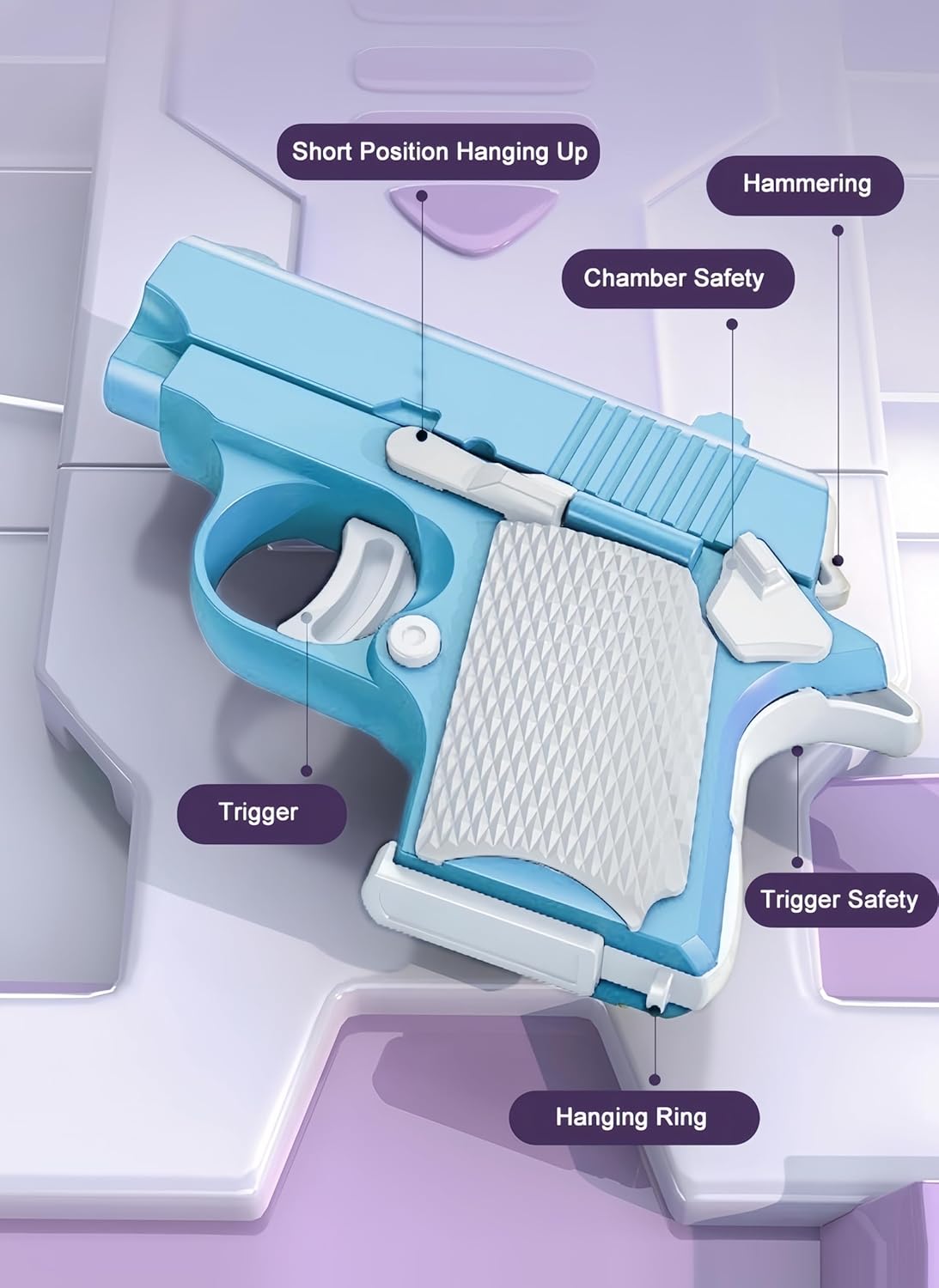 2024 New 1911 Model Radish Fun and Safe Toys,Fidget Toys Suitable for Relieving ADHD and Anxiety,Stress Relief Funny Toys for Adults,The Fun Gift for Adults and Kids (Blue / 1 PCS Pack)