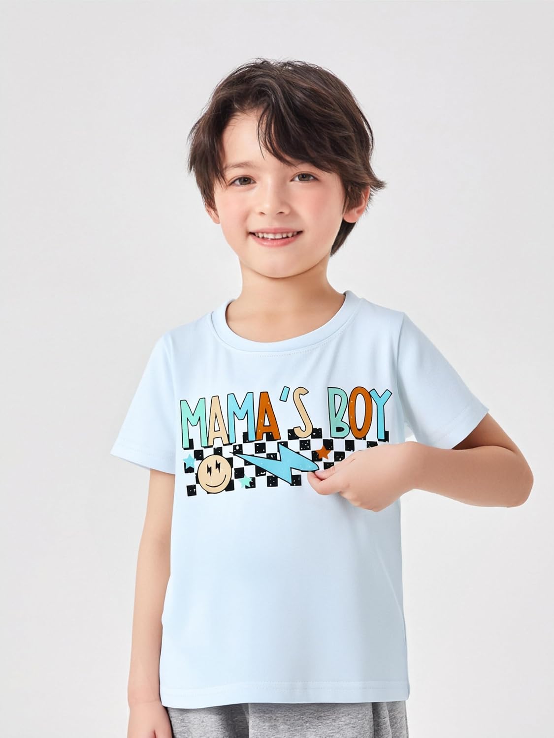 Happy Town Toddler Clothes Baby Boy Girl Smiley Face Shirt Short Sleeve T-Shirt Tee Summer Tops Outfits