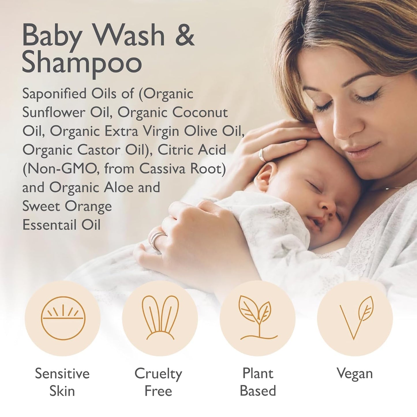 SoCal Suds & Company 2oz Organic Baby Wash & Shampoo - Sweet Orange