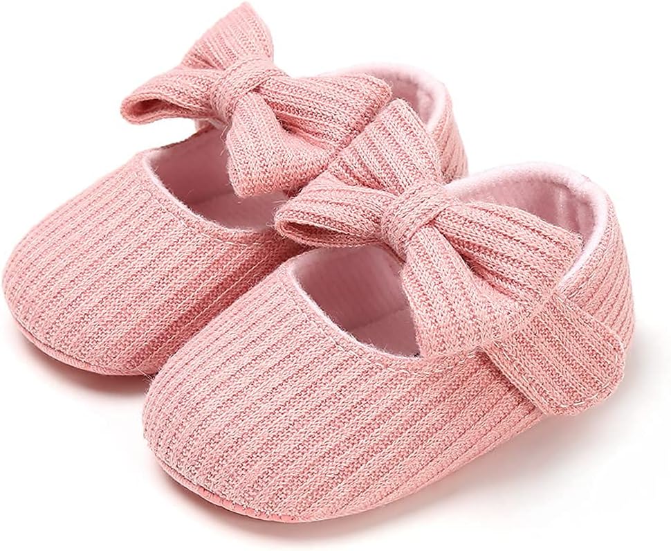 Baby Shoes Mary Jane Flats Non Slip Soft Sole Infant Toddler Sneakers First Walkers Party Christmas Dress Shoes