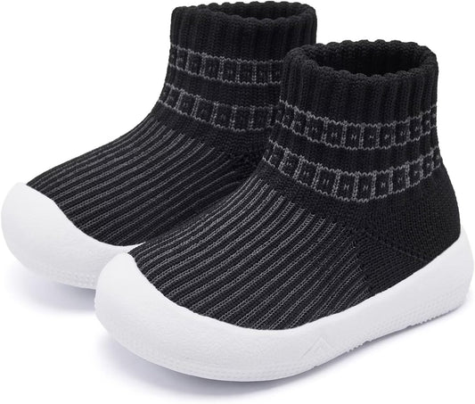 Eashi Baby Boy Girl Non-Skid Indoor Infant Walking Shoes Breathable Warm Elastic Sock Shoes with Memory Sole Protect Toes Outdoor Sneakers