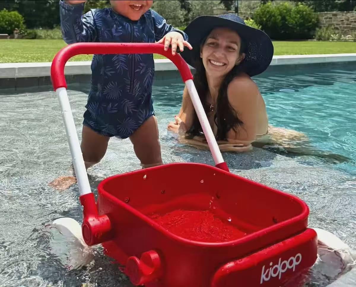 PULA Baby Push Walker with Wheels Toddler Wagon for First Learner Baby Toys 6-12 Months, 1 Year Old Birthday Gifts, Indoors and Outdoors (Black)