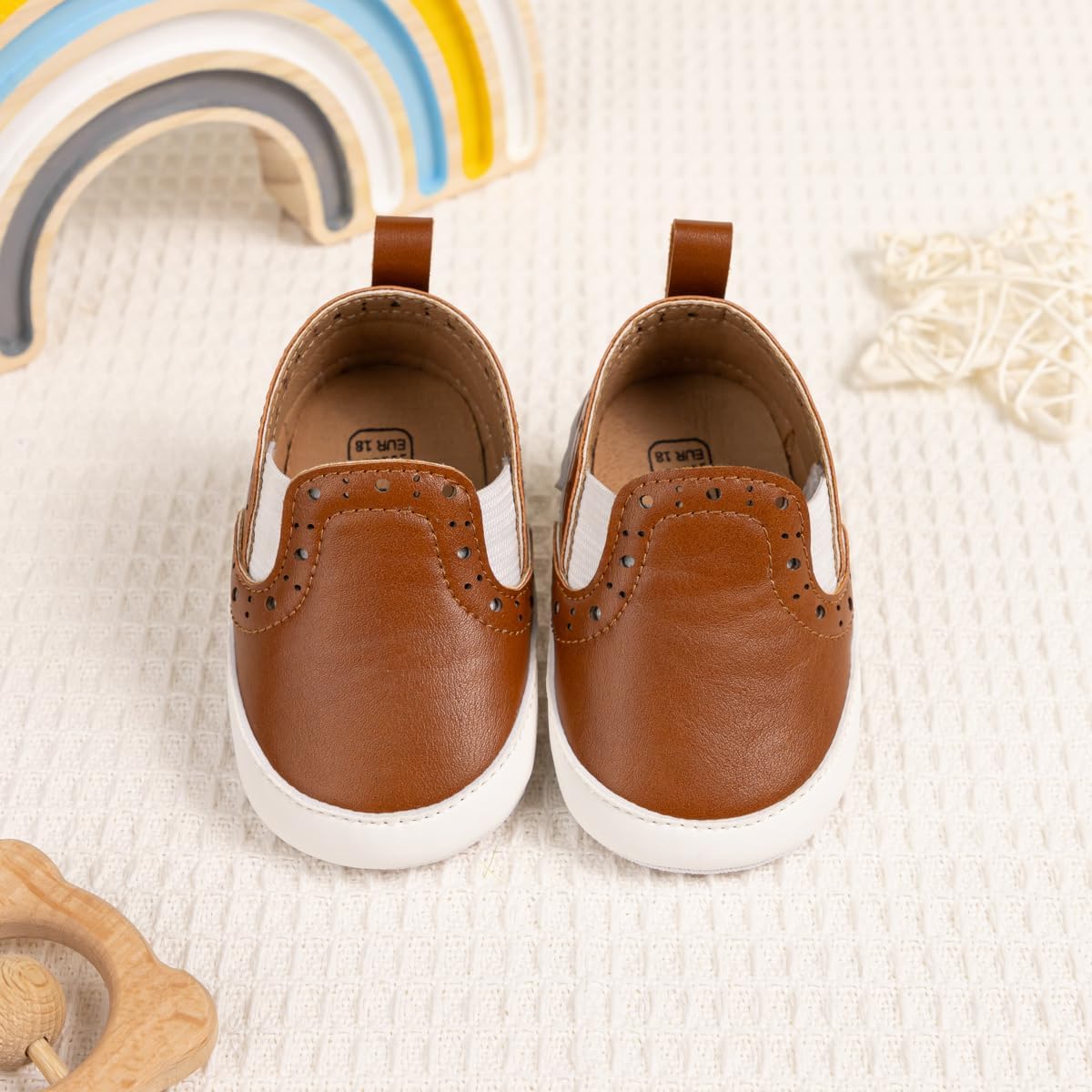 Morbido Infant Baby Boys Girls Canvas Sneaker Toddler Slip On Anti Skid Newborn First Walkers Candy Shoes for 0-18 Months