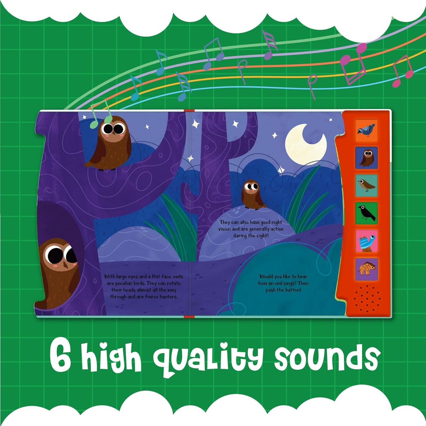 What A Noisy World - Nature's Chirpers - Sound Books for Toddlers - Musical Toys for Toddlers 3-5 - Musical Book for Preschoolers with 6 Different Sounds - Screen-Free Birthday Gifts