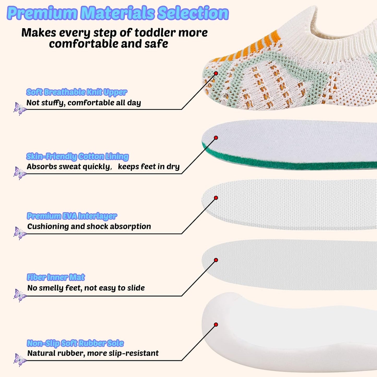 Charrost Toddler Baby Girl Boy First Walking Shoes Checkered Sneakers Sizes 3/4/5/6/7/8T. Soft, Cute,Flexible for First Walkers. Non-Slip, Slip On, Wide Toe Box Indoors Outdoors