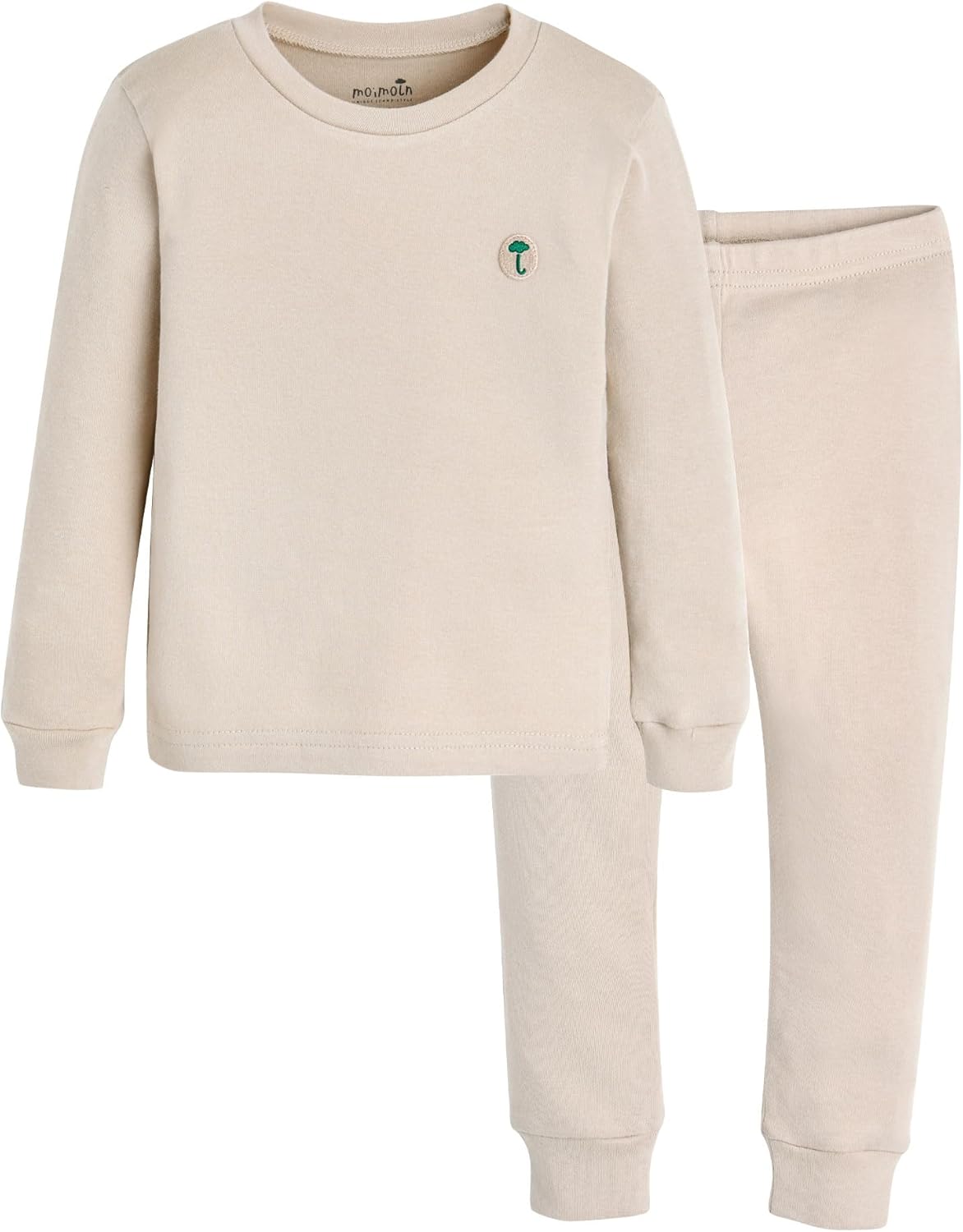 moimoln 6M-8Y Modal Cotton Solid Soft Breathable Baby Toddler Boys Girls Snug fit Pjs Long Sleeve Pajamas Set Sleepwear Daily