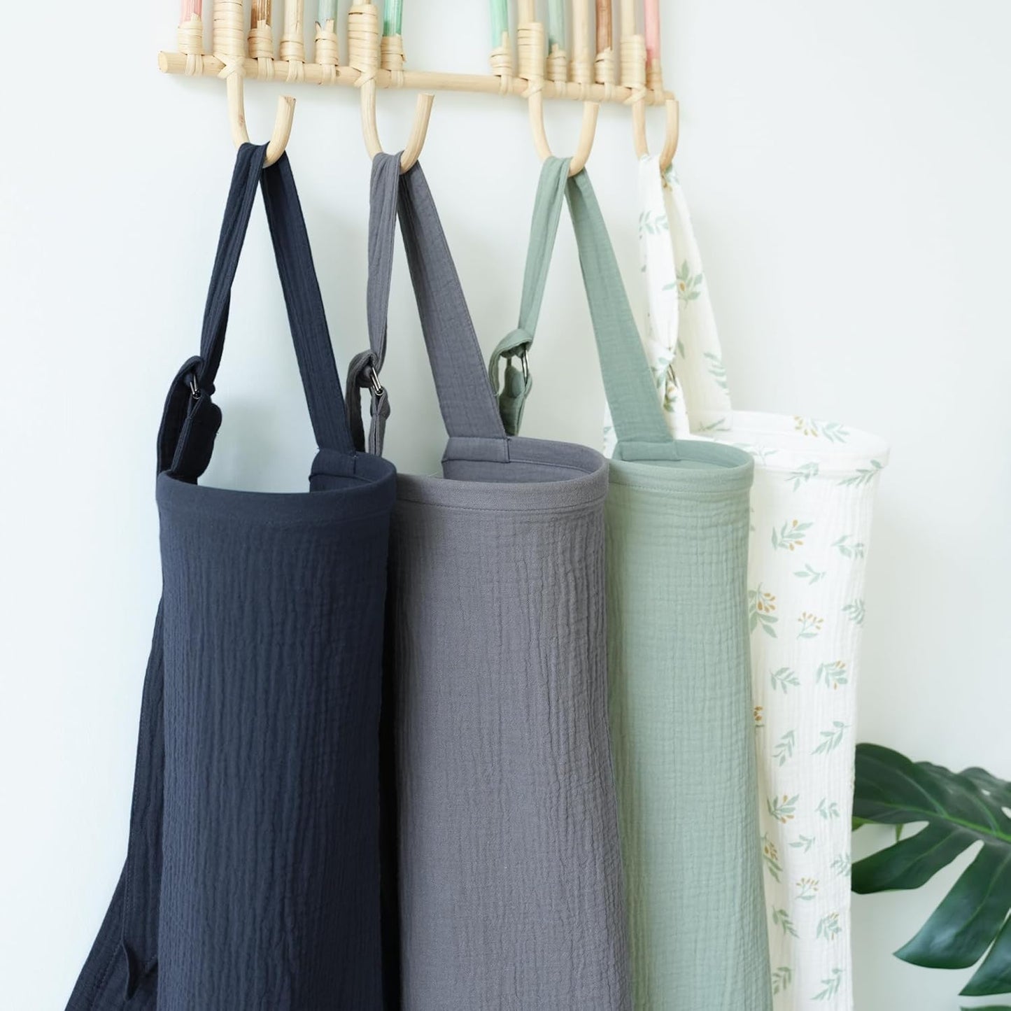 Muslin Nursing Covers for Breastfeeding, Privacy Breast Feeding Cover with Arch Neckline for Mom and Baby, Breathable 100% Cotton Nursing Apron Multi-use Stroller Cover