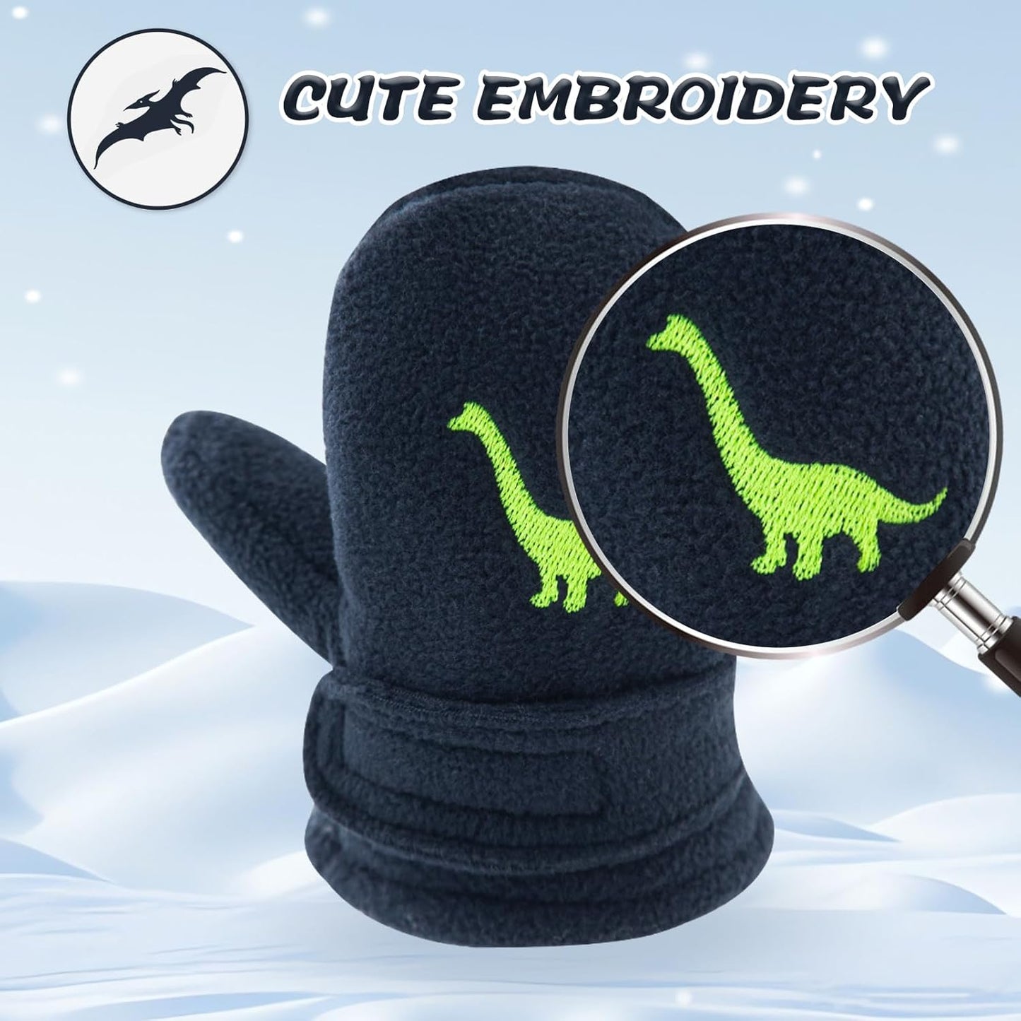 BAVST Baby Toddler Winter Mittens Girls Warm Fleece Lined Gloves Kids Sherpa Lined Mittens for Boys