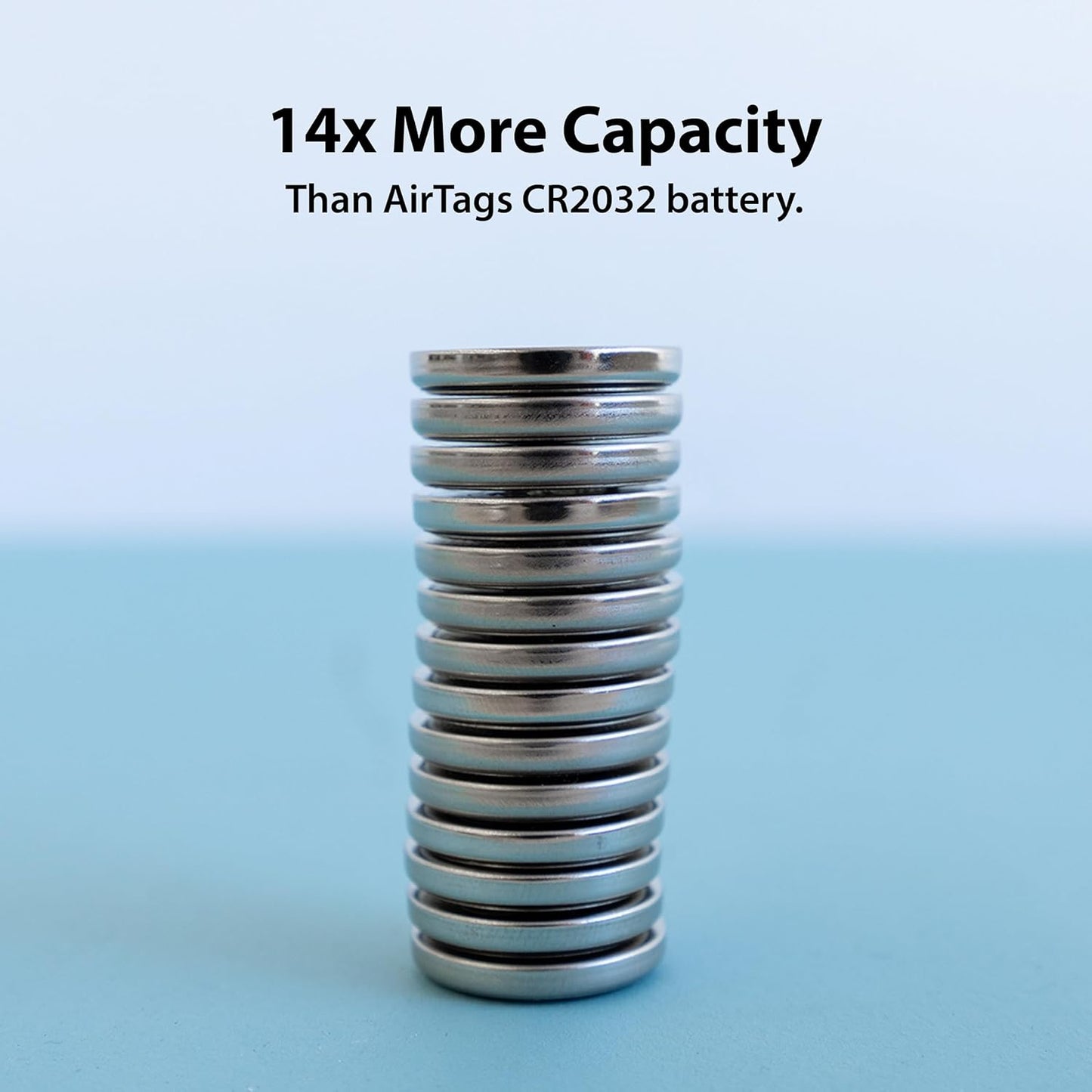 Elevation Lab AirTag 10-Year Extended Battery | Adhesive Mount | Uses AA Batteries - 14x More Capacity Than CR2032 | TimeCapsule | Waterproof, CR 2032 Battery Replacement