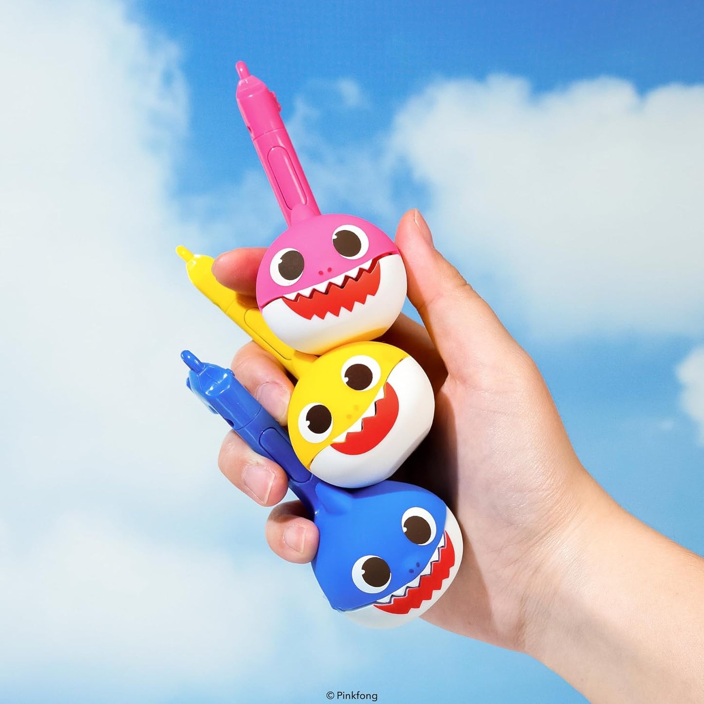 Otamatone Melody [Special Baby Shark Edition] Portable Mini Size Electronic Keychain Musical Toy from Japan – by Maywa Denki [English Instructions] – Daddy Shark
