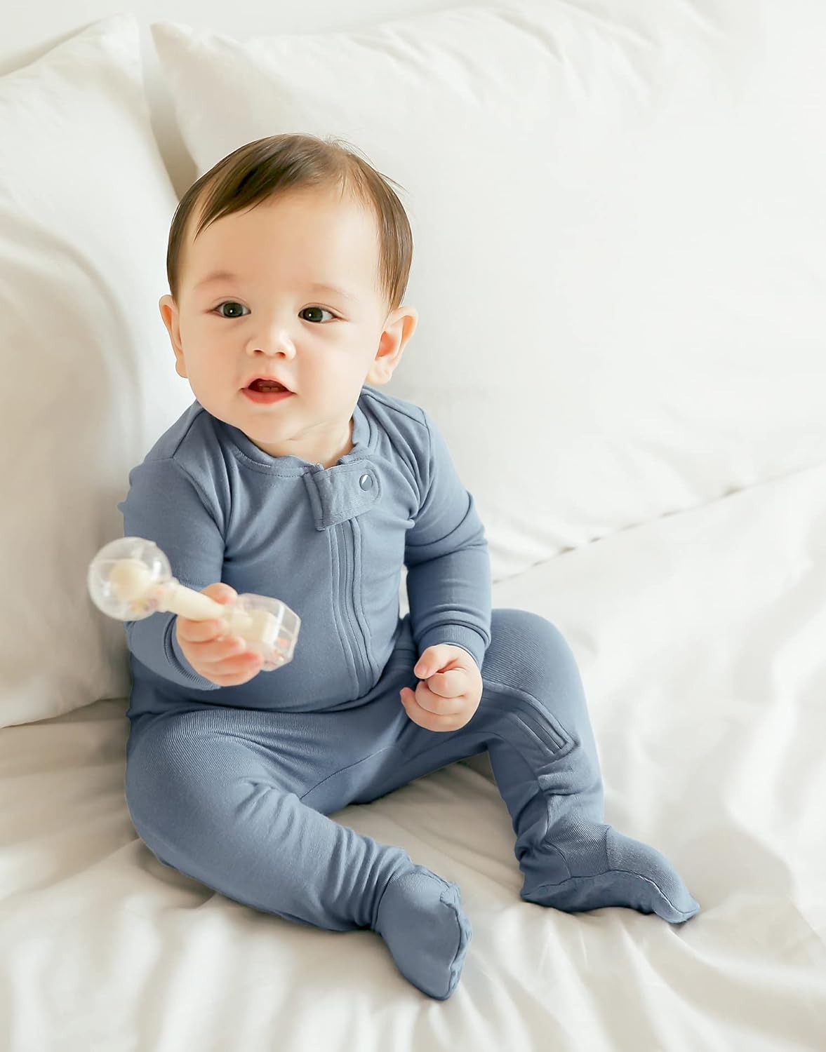 VAENAIT BABY Infant Toddler Boys Girls Footed One-Piece Sleep and Play Premium Modal Pajamas 1-2 Pieces