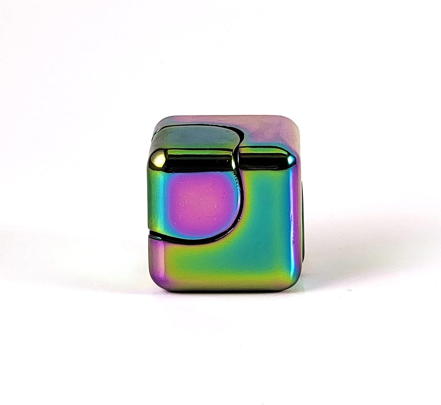 QUBI Cube Spinner 4-in-1 Spinning Toy– Helps with Anxiety, ADHD, Autism, Stress & Focus– Desktop EDC Fidgets Spinner Aluminum Alloy Build for Kids & Adults. Multi-Colored.