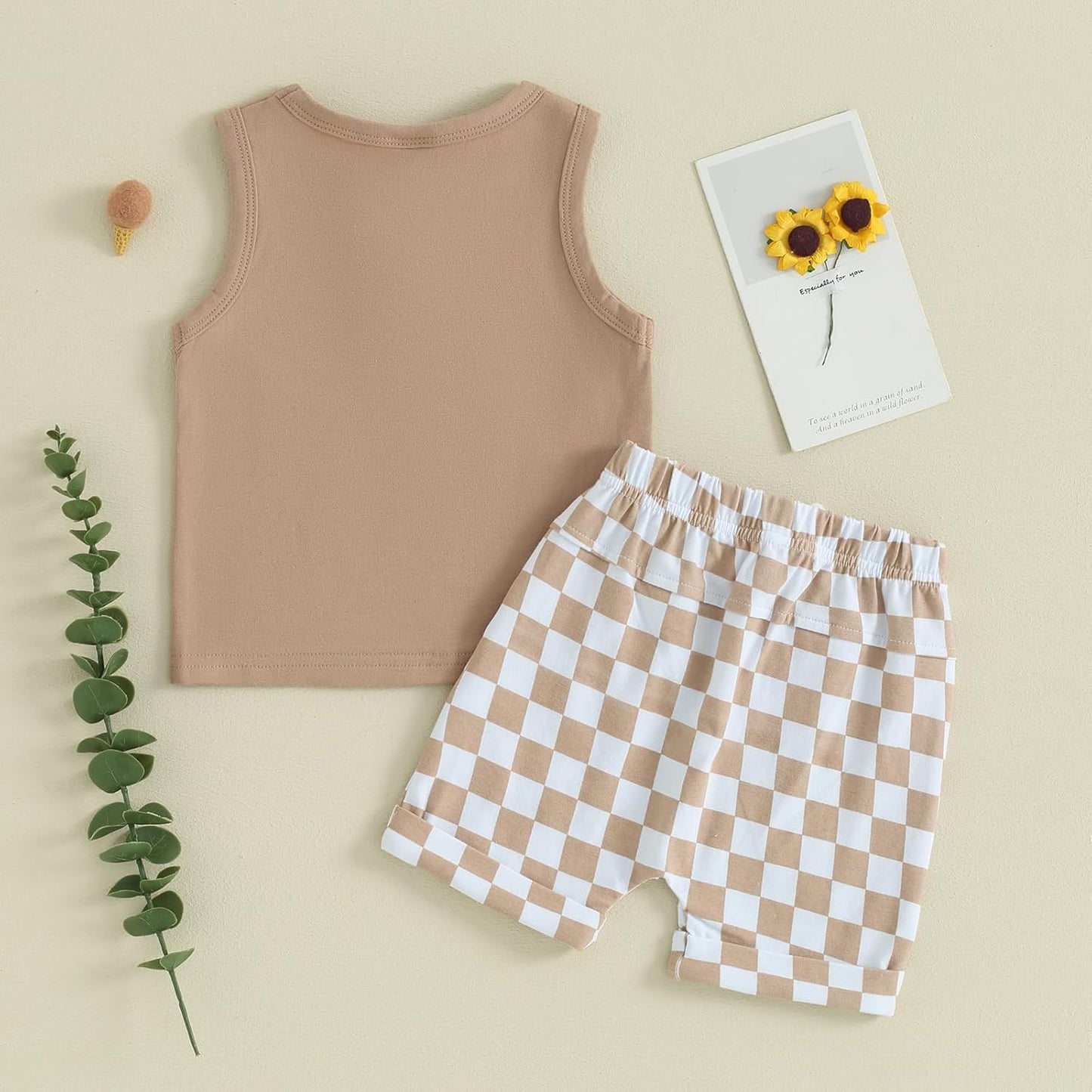 Kupretty Baby Boy Summer Clothes Sleeveless Tank Tops Vest T-Shirt + Casual Shorts Toddler Outfits Set