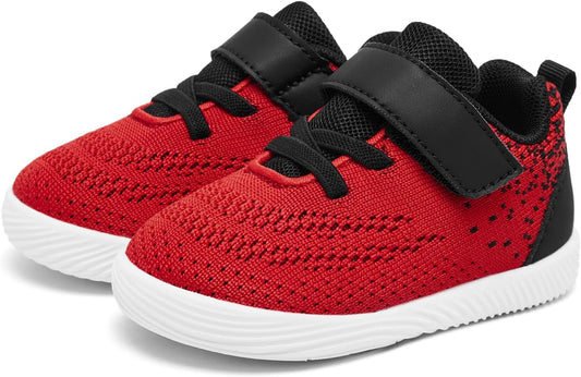 MORENDL Toddler Sneakers Baby Boys & Girls Barefoot Shoes Lightweight Breathable Walking Running Tennis Athletic Sport Shoes