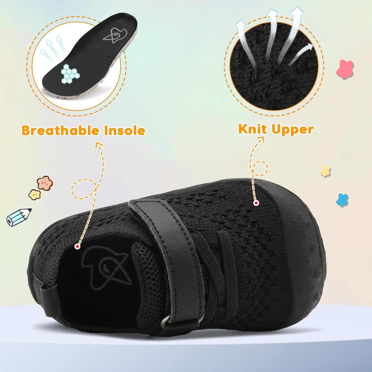 LeIsfIt Baby Shoes Girls Boys First Walking Shoes Infant Sneakers Crib Shoes Lightweight Non-Slip Shoes