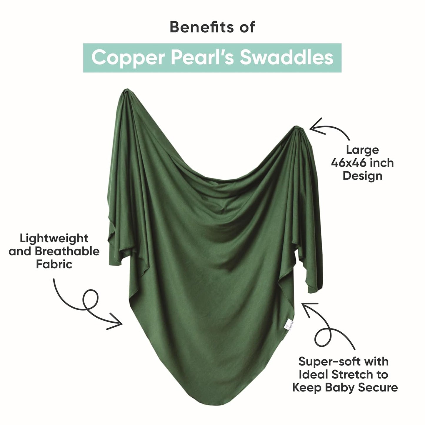 Copper Pearl Baby Swaddle Blanket - Premium Knit Baby Blanket, Large Soft Stretchy Receiving Blankets for Baby Girl, Swaddles for Newborn, Infant, and Toddler (Penny)